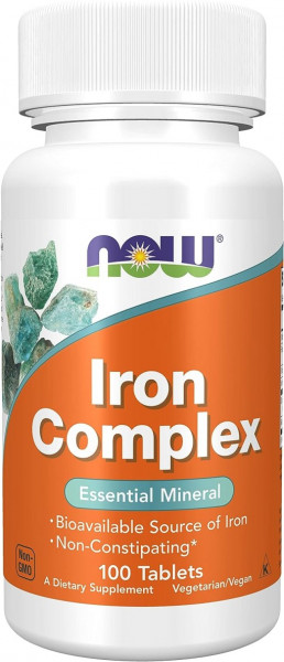 Now Foods Iron Complex Eisen-Komplex -100 Tabletten