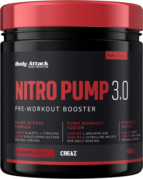 Body Attack Nitro Pump 3.0- cranberry-400g Dose