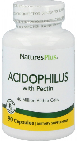 Natures Plus Acidophilus mit Pektin - 90 veg. Kapseln