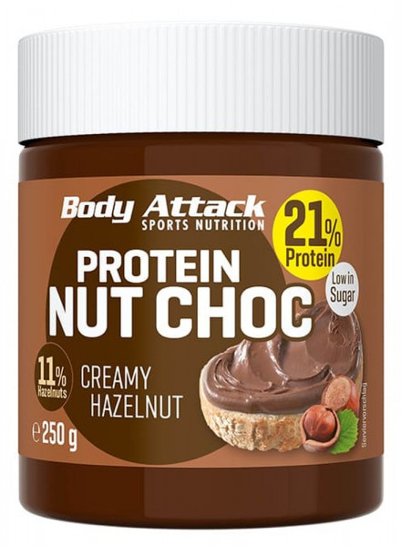 Body Attack Protein Nut Choc - 250g-Dose