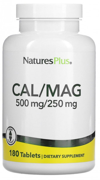Natures Plus Cal/Mag 500 mg/250 mg-180 Tabletten