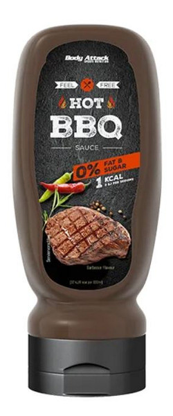 Body Attack Hot BBQ Sauce – 320 ml-Flasche