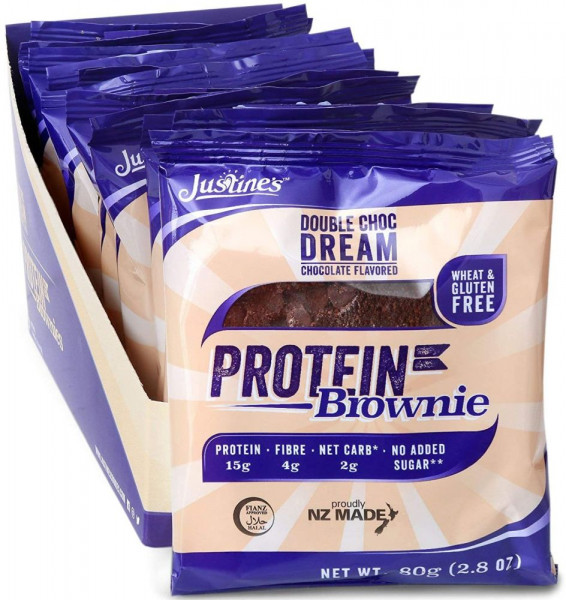 Justines Protein Brownie Double Choc Dream - 12 x 80 g