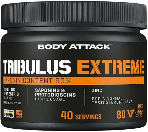 Body Attack Tribulus Extreme – 80 veg. Kapseln