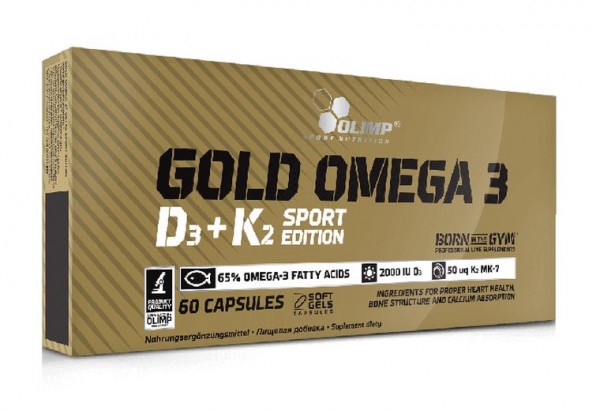 Olimp Gold Omega 3 Sport Edition mit D³ + K² - 60 Kapseln