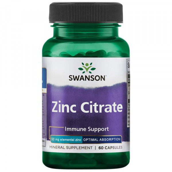 Swanson Zinc Citrate 50 mg - 60 Kapseln