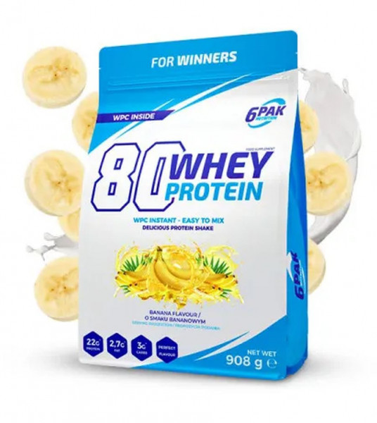 6Pak Nutrition 80 Whey Protein- 908 g