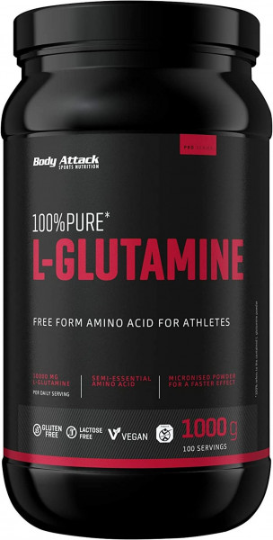Body Attack 100% Pure L-Glutamin 1000g
