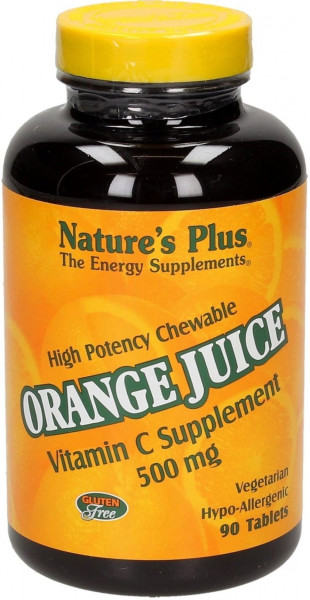Natures Plus Orange Juice 500 mg mit Vitamin C-90 Tabletten