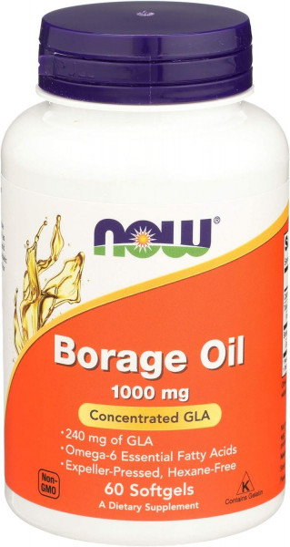 Now Foods Borage Oil Borretschöl 1000 mg - 60 Softgels