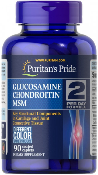 Puritans Pride Glucosamine Chondroitin MSM – 90 coated Caplets