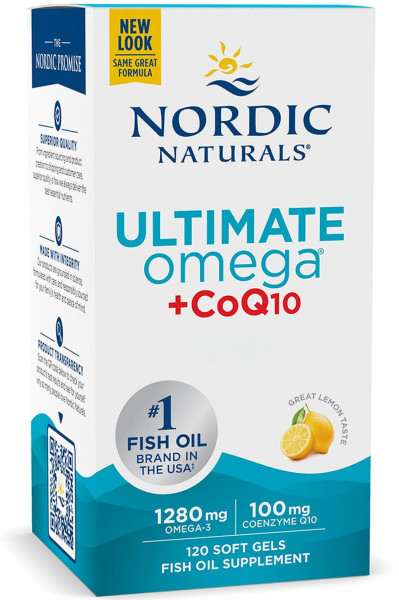 Nordic Naturals Ultimate Omega+CoQ10 1280 mg Zitrone-120 Softgels