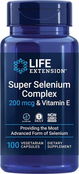 Life Extension Super Selenium Complex 200 mcg & Vitamin E- 100 Kapseln