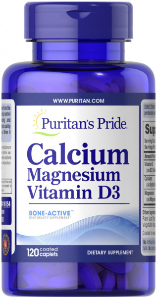 Puritans Pride Calcium Magnesium Vitamin D3 - 120 Filmtabletten