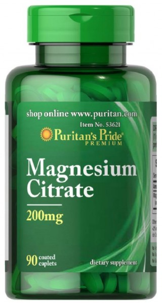 Puritans Pride Magnesium Citrate 200 mg 90 Caplets