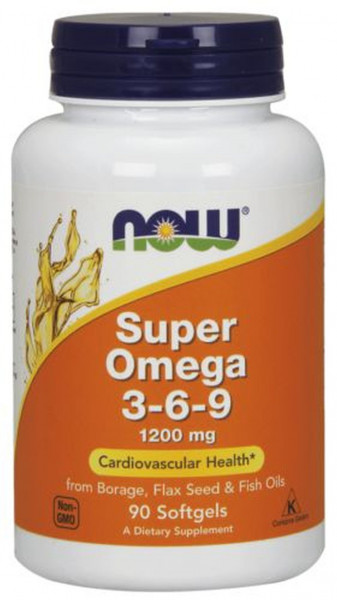 Now Foods Super Omega 3-6-9 -1200mg- 90 softgels