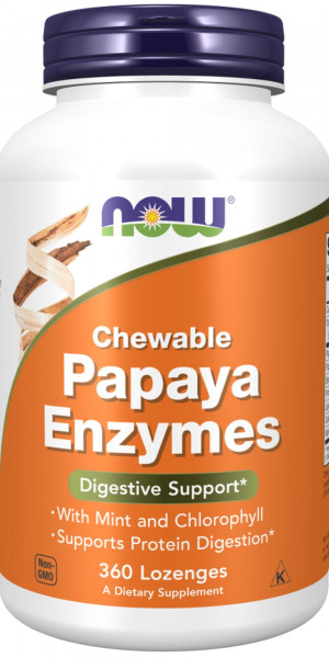 Now Foods Chewable Papaya Enzymes - 360 Lutschtabletten