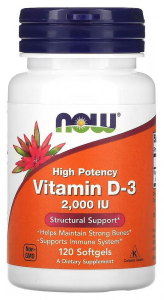 Now Foods Vitamin D-3 2000IE - 120 Softgels