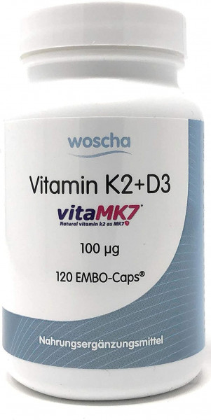 Woscha Vitamin K2+D3 100 µg- 120 Kapseln