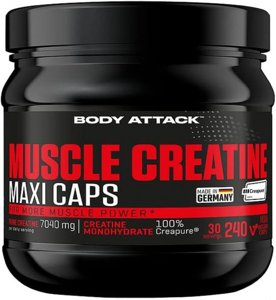 Body Attack Muscle Creatine- 240 Maxi vCaps