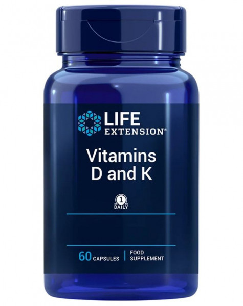 Life Extension Vitamins D and K – 60 Kapseln