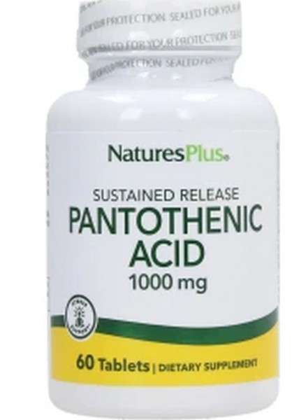 Natures Plus Pantothenic Acid 1000 mg - 60 Tabletten