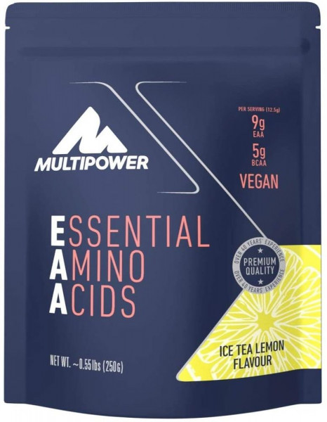 Multipower EAAs Essential Amino Acids - 250g-Beutel, Ice Tea Lemon