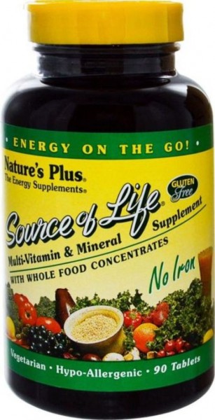 Natures Plus Source of Life® No Iron - 90 Tabletten