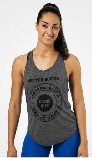 Better Bodies Bowery Tank in Antracite Melange