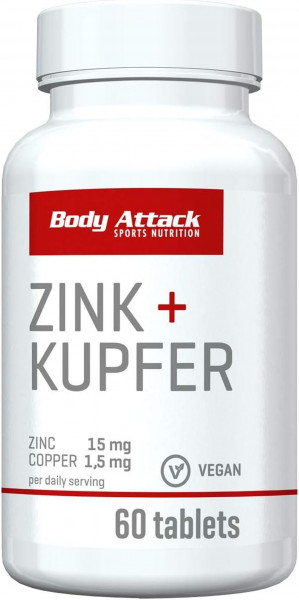 Body Attack Zink+ Kupfer- 60 Tabletten