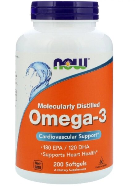 Now Foods Molecularly Distilled Omega-3 - 200 Softgels