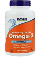 Now Foods Molecularly Distilled Omega-3 - 200 Softgels