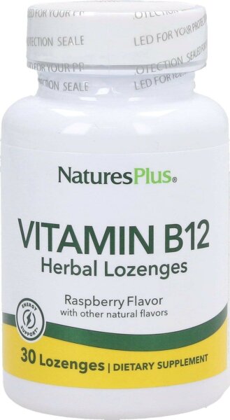 Natures Plus  Vitamin B12  1000 mcg - 30 Kräuter-Lutschtabletten
