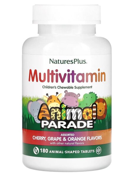 Natures Plus Animal Parade Assorted Multivitamin 180 Lutschtabletten
