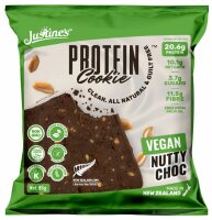 Justines Vegan Protein Cookies - 12 x 85 g, Nutty Choc