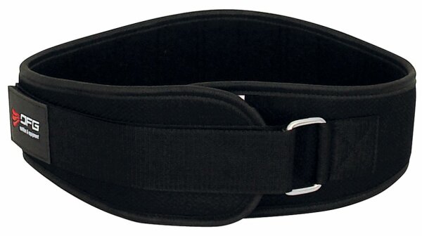 DFG Gewichtheber Gürtel Nylon - Schwarz