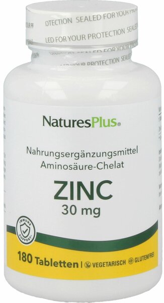 Natures Plus Zinc 30 mg - 180 Tabletten