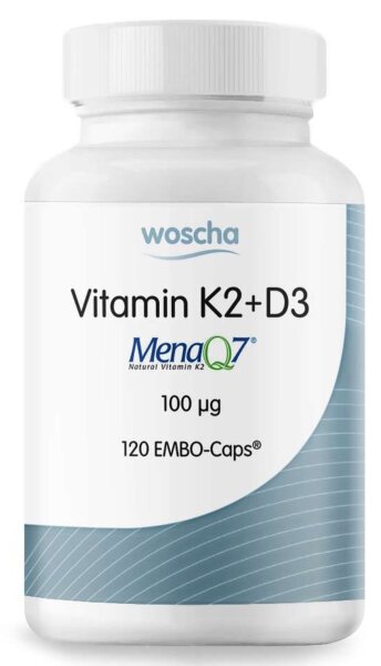 Woscha Vitamin K2+D3 100 µg- 120 Kapseln