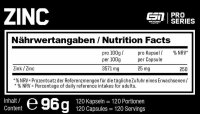 ESN Premium Grade- Zinc- 120 Kapseln