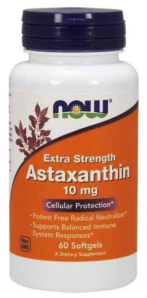 Now Foods Astaxanthin 10 mg - 60 Softgelkapseln