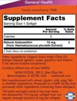 Now Foods Astaxanthin 10 mg - 60 Softgelkapseln