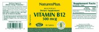 Natures Plus Vitamin B12 500 mcg-90 Tabletten