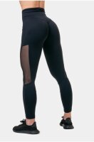 Nebbia Mesh Leggings mit hoher Taille 573- schwarz