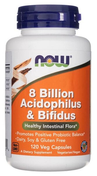 Now Foods 8 Billion Acidophilus & Bifidus - 120 Caps