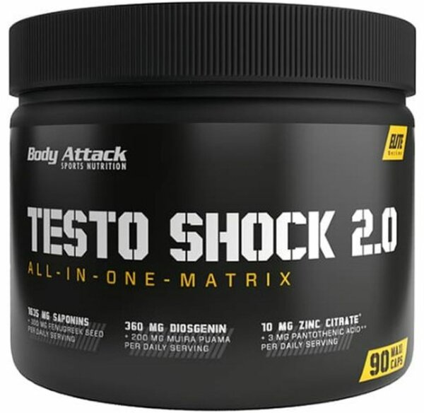 Body Attack Testo Shock 2.0 – 90 veg. Kapseln