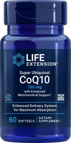 Life Extension CoQ10 100 mg – 60 Softgel-Kapseln