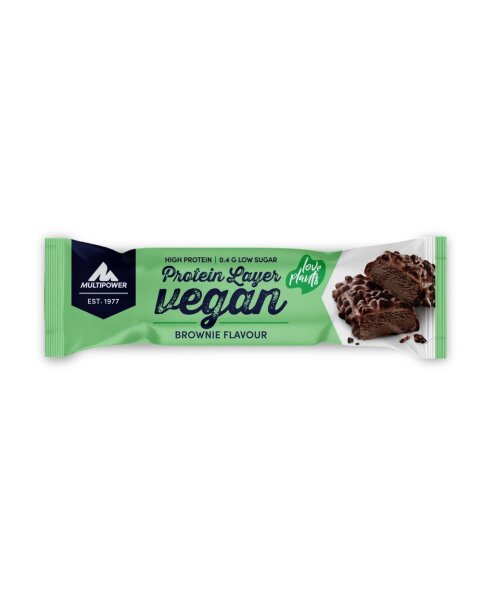 Multipower Protein Layer vegan – 1 Riegel à 55 g Brownie