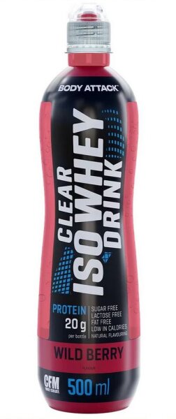 Body Attack Clear Iso Whey Drink – 1 Flasche (500ml) Wildberry
