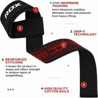 RDX S4 Weightlifting Wrist Straps- Zughilfen