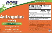 Now Foods Astragalus 500 mg- 100 veg Kapseln